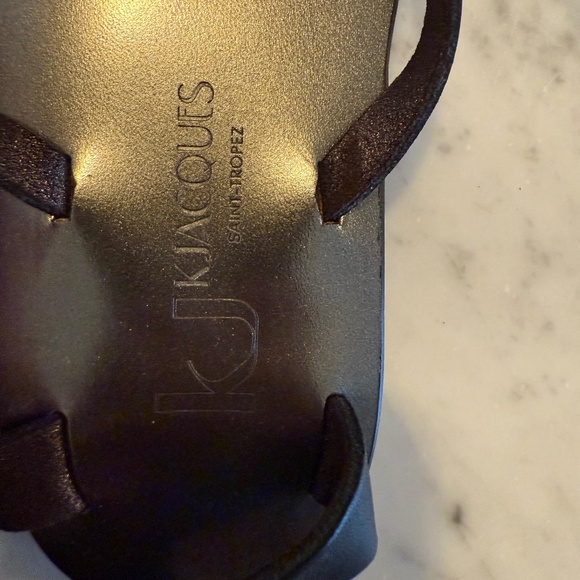 K.Jacques Black Strappy Sandals - Picture 7 of 8